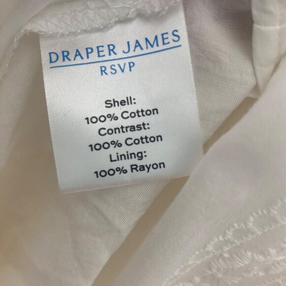 NEW Draper James‎ Maxi Dress Womens Size L White Eyelet Tiered Puff Sleeves - Picture 8 of 13